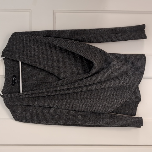 1.State waffle knit drape front top - Picture 2 of 4